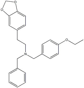 2-(1,3-benzodioxol-5-yl)-N-benzyl-N-(4-ethoxybenzyl)ethanamine 구조식 이미지