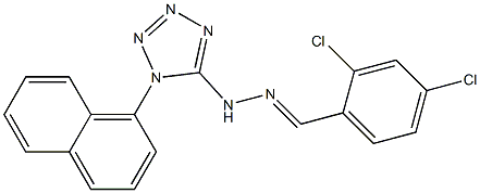 2,4-dichlorobenzaldehyde [1-(1-naphthyl)-1H-tetraazol-5-yl]hydrazone Structure