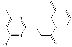 N,N-diallyl-2-[(4-amino-6-methyl-2-pyrimidinyl)sulfanyl]acetamide 구조식 이미지