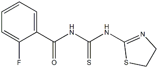 N-(4,5-dihydro-1,3-thiazol-2-yl)-N'-(2-fluorobenzoyl)thiourea 구조식 이미지