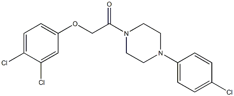 1-(4-chlorophenyl)-4-[(3,4-dichlorophenoxy)acetyl]piperazine Structure