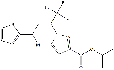 isopropyl 5-(2-thienyl)-7-(trifluoromethyl)-4,5,6,7-tetrahydropyrazolo[1,5-a]pyrimidine-2-carboxylate Structure