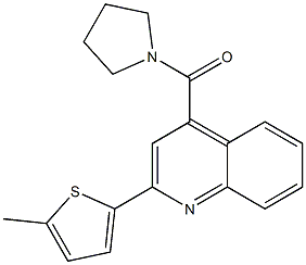 2-(5-methyl-2-thienyl)-4-(1-pyrrolidinylcarbonyl)quinoline 구조식 이미지