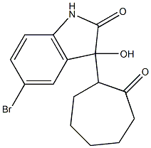 5-bromo-3-hydroxy-3-(2-oxocycloheptyl)-1,3-dihydro-2H-indol-2-one 구조식 이미지