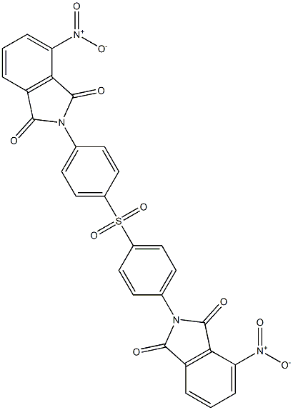 4-nitro-2-{4-[(4-{4-nitro-1,3-dioxo-1,3-dihydro-2H-isoindol-2-yl}phenyl)sulfonyl]phenyl}-1H-isoindole-1,3(2H)-dione 구조식 이미지