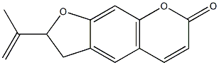 2-isopropenyl-2,3-dihydro-7H-furo[3,2-g]chromen-7-one 구조식 이미지