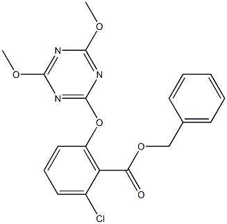 benzyl 2-chloro-6-[(4,6-dimethoxy-1,3,5-triazin-2-yl)oxy]benzoate 구조식 이미지