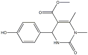 methyl 4-(4-hydroxyphenyl)-1,6-dimethyl-2-oxo-1,2,3,4-tetrahydro-5-pyrimidinecarboxylate Structure