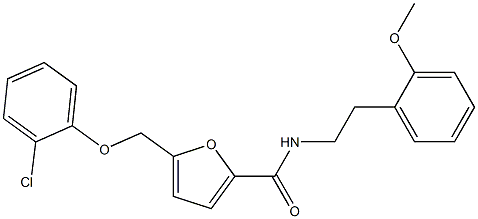 5-[(2-chlorophenoxy)methyl]-N-[2-(2-methoxyphenyl)ethyl]-2-furamide Structure