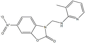 6-nitro-3-{[(3-methyl-2-pyridinyl)amino]methyl}-1,3-benzoxazol-2(3H)-one Structure