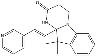 10,10-dimethyl-10a-[2-(3-pyridinyl)vinyl]-3,4,10,10a-tetrahydropyrimido[1,2-a]indol-2(1H)-one 구조식 이미지