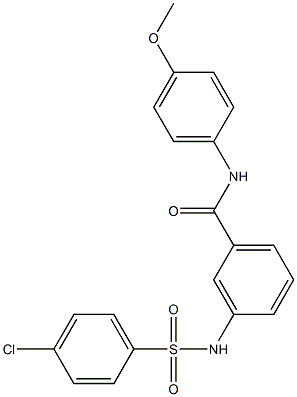 3-{[(4-chlorophenyl)sulfonyl]amino}-N-(4-methoxyphenyl)benzamide Structure