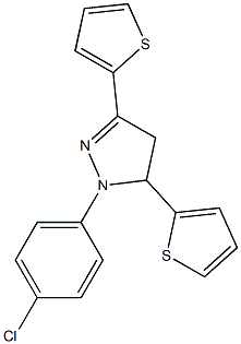 1-(4-chlorophenyl)-3,5-di(2-thienyl)-4,5-dihydro-1H-pyrazole Structure