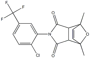 4-[2-chloro-5-(trifluoromethyl)phenyl]-1,7-dimethyl-10-oxa-4-azatricyclo[5.2.1.0~2,6~]dec-8-ene-3,5-dione Structure