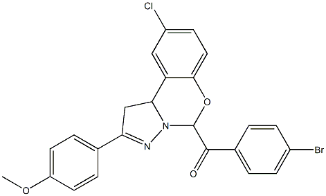 (4-bromophenyl){9-chloro-2-[4-(methyloxy)phenyl]-1,10b-dihydropyrazolo[1,5-c][1,3]benzoxazin-5-yl}methanone Structure