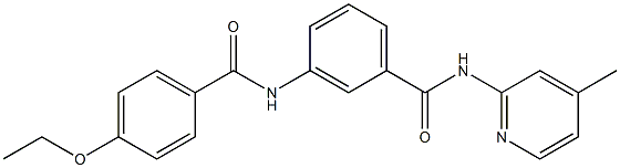 3-[(4-ethoxybenzoyl)amino]-N-(4-methyl-2-pyridinyl)benzamide Structure