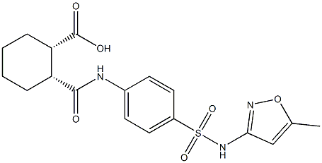 (1S,2R)-2-[(4-{[(5-methyl-3-isoxazolyl)amino]sulfonyl}anilino)carbonyl]cyclohexanecarboxylic acid 구조식 이미지