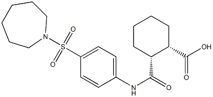 (1S,2R)-2-{[4-(1-azepanylsulfonyl)anilino]carbonyl}cyclohexanecarboxylic acid 구조식 이미지