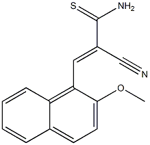 (E)-2-cyano-3-(2-methoxy-1-naphthyl)-2-propenethioamide Structure