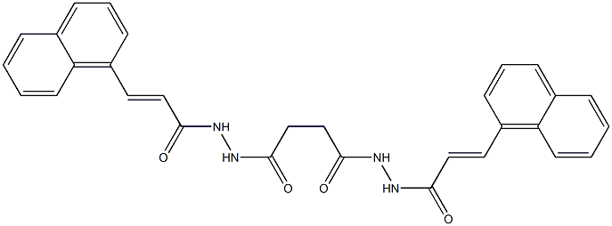 (E)-3-(1-naphthyl)-N'-(4-{2-[(E)-3-(1-naphthyl)-2-propenoyl]hydrazino}-4-oxobutanoyl)-2-propenohydrazide Structure