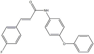 (E)-3-(4-fluorophenyl)-N-(4-phenoxyphenyl)-2-propenamide 구조식 이미지