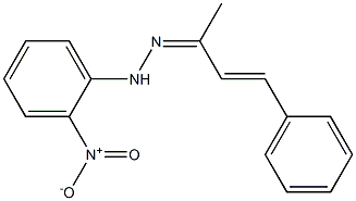 (E)-4-phenyl-3-buten-2-one N-(2-nitrophenyl)hydrazone 구조식 이미지
