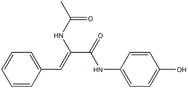 (Z)-2-(acetylamino)-N-(4-hydroxyphenyl)-3-phenyl-2-propenamide Structure