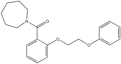 1-azepanyl[2-(2-phenoxyethoxy)phenyl]methanone 구조식 이미지