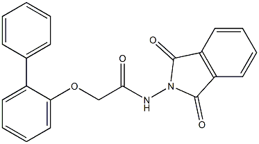 2-([1,1'-biphenyl]-2-yloxy)-N-(1,3-dioxo-1,3-dihydro-2H-isoindol-2-yl)acetamide 구조식 이미지