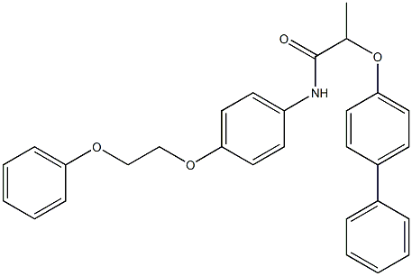 2-([1,1'-biphenyl]-4-yloxy)-N-[4-(2-phenoxyethoxy)phenyl]propanamide 구조식 이미지