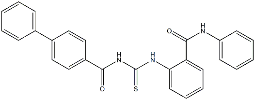 2-({[([1,1'-biphenyl]-4-ylcarbonyl)amino]carbothioyl}amino)-N-phenylbenzamide Structure