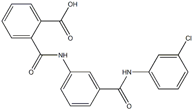 2-({3-[(3-chloroanilino)carbonyl]anilino}carbonyl)benzoic acid 구조식 이미지