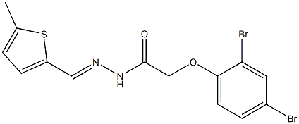2-(2,4-dibromophenoxy)-N'-[(E)-(5-methyl-2-thienyl)methylidene]acetohydrazide Structure