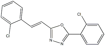 2-(2-chlorophenyl)-5-[(E)-2-(2-chlorophenyl)ethenyl]-1,3,4-oxadiazole 구조식 이미지