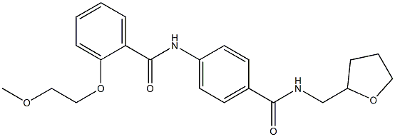 2-(2-methoxyethoxy)-N-(4-{[(tetrahydro-2-furanylmethyl)amino]carbonyl}phenyl)benzamide 구조식 이미지