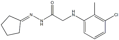 2-(3-chloro-2-methylanilino)-N'-cyclopentylideneacetohydrazide 구조식 이미지