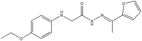2-(4-ethoxyanilino)-N'-[(E)-1-(2-furyl)ethylidene]acetohydrazide Structure