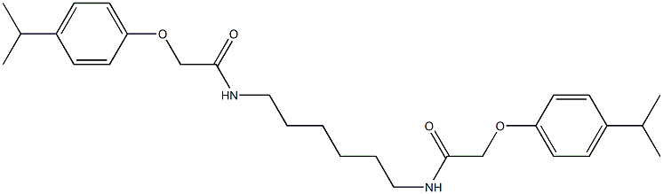 2-(4-isopropylphenoxy)-N-(6-{[2-(4-isopropylphenoxy)acetyl]amino}hexyl)acetamide 구조식 이미지