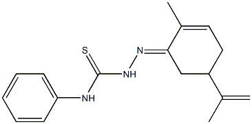 2-(5-isopropenyl-2-methyl-2-cyclohexen-1-ylidene)-N-phenyl-1-hydrazinecarbothioamide 구조식 이미지