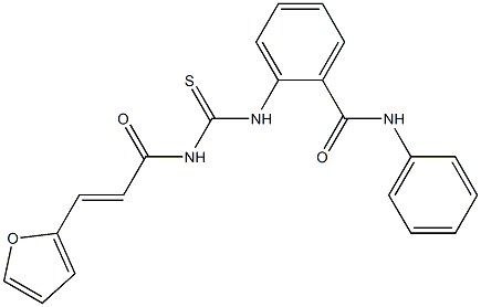2-[({[(E)-3-(2-furyl)-2-propenoyl]amino}carbothioyl)amino]-N-phenylbenzamide Structure
