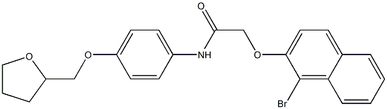 2-[(1-bromo-2-naphthyl)oxy]-N-[4-(tetrahydro-2-furanylmethoxy)phenyl]acetamide Structure