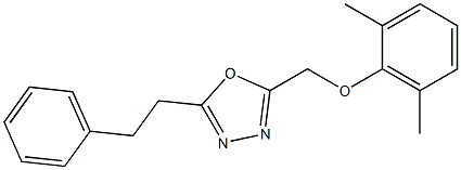 2,6-dimethylphenyl (5-phenethyl-1,3,4-oxadiazol-2-yl)methyl ether Structure