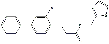 2-[(3-bromo[1,1'-biphenyl]-4-yl)oxy]-N-(2-thienylmethyl)acetamide Structure