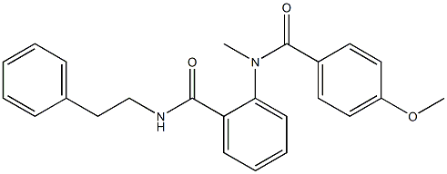 2-[(4-methoxybenzoyl)(methyl)amino]-N-phenethylbenzamide 구조식 이미지