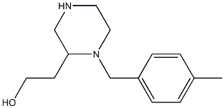 2-[1-(4-methylbenzyl)-2-piperazinyl]-1-ethanol Structure