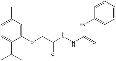 2-[2-(2-isopropyl-5-methylphenoxy)acetyl]-N-phenyl-1-hydrazinecarboxamide 구조식 이미지