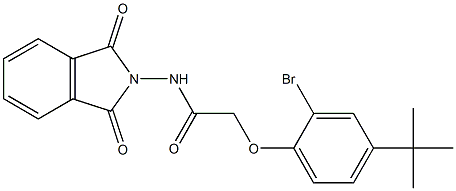 2-[2-bromo-4-(tert-butyl)phenoxy]-N-(1,3-dioxo-1,3-dihydro-2H-isoindol-2-yl)acetamide 구조식 이미지