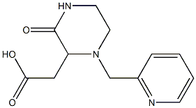 2-[3-oxo-1-(2-pyridinylmethyl)-2-piperazinyl]acetic acid 구조식 이미지