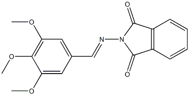 2-{[(E)-(3,4,5-trimethoxyphenyl)methylidene]amino}-1H-isoindole-1,3(2H)-dione 구조식 이미지