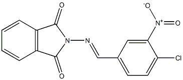 2-{[(E)-(4-chloro-3-nitrophenyl)methylidene]amino}-1H-isoindole-1,3(2H)-dione 구조식 이미지